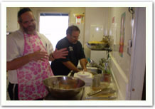 Rabbi E. Cooking in His Apron